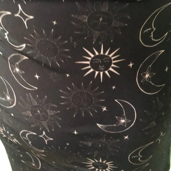 Urban Outfitters Ladies Black Celestial Sun Moon Stars Pullover Mini Dress S-p - Picture 9 of 16